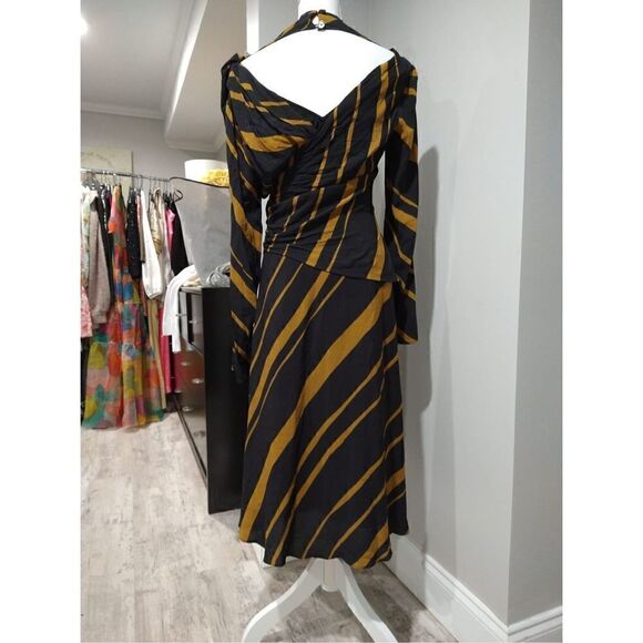 Proenza Schouler Crepe De Chine Twist Midi Dress Size 6 NWT - Picture 8 of 9